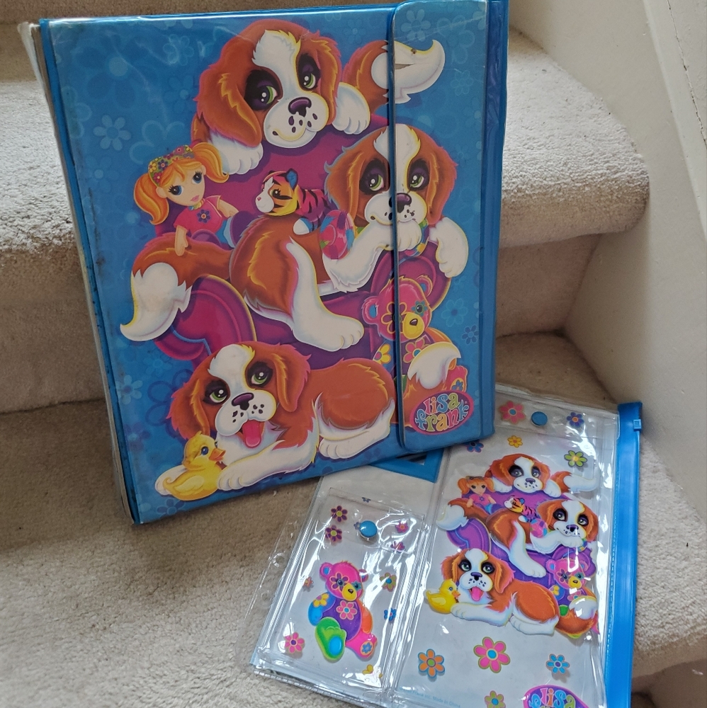 Lisa Frank Dog binder & pencil case